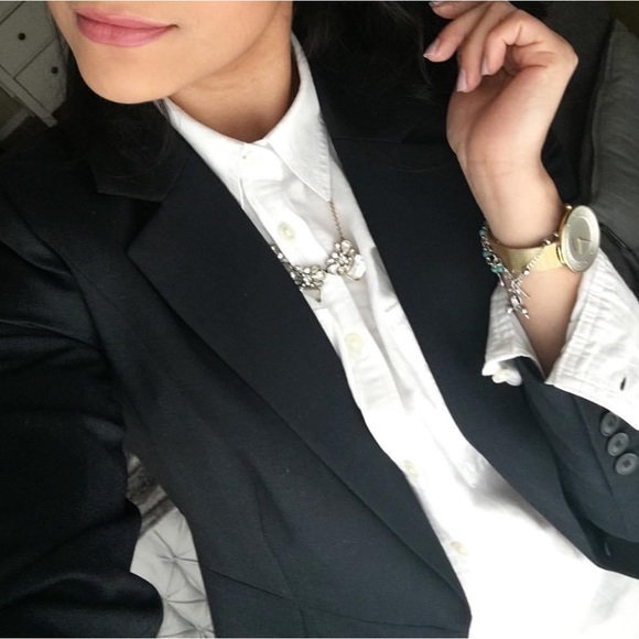 Classiques Entier Navy Slate Gray Blazer (size 8p) - Picture 9 of 10